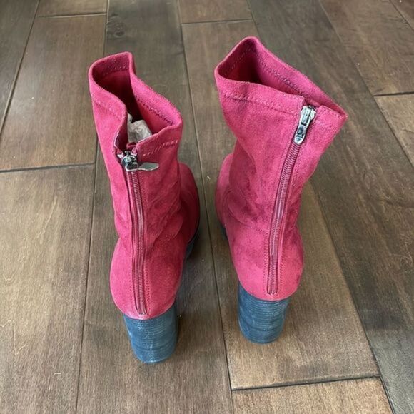 Free People Vandal Platform Boots Wine Red Suede EU 41 US 11 NWOB - Picture 6 of 8